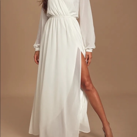 Lulu’s White maxi dress - Picture 6 of 7